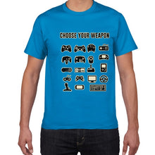 Load image into Gallery viewer, Unisex &quot;Choose Your Weapon&quot; Gamer Novelty Video Games Tshirt