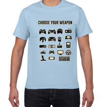 Load image into Gallery viewer, Unisex &quot;Choose Your Weapon&quot; Gamer Novelty Video Games Tshirt