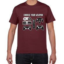 Load image into Gallery viewer, Unisex &quot;Choose Your Weapon&quot; Gamer Novelty Video Games Tshirt