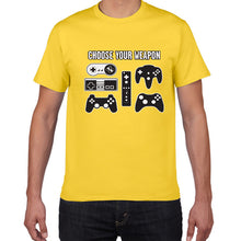 Load image into Gallery viewer, Unisex &quot;Choose Your Weapon&quot; Gamer Novelty Video Games Tshirt