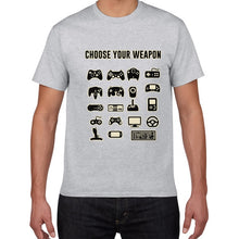 Load image into Gallery viewer, Unisex &quot;Choose Your Weapon&quot; Gamer Novelty Video Games Tshirt