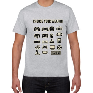 Unisex "Choose Your Weapon" Gamer Novelty Video Games Tshirt