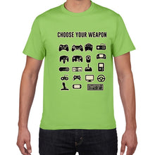 Load image into Gallery viewer, Unisex &quot;Choose Your Weapon&quot; Gamer Novelty Video Games Tshirt