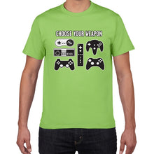 Load image into Gallery viewer, Unisex &quot;Choose Your Weapon&quot; Gamer Novelty Video Games Tshirt