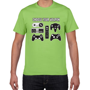 Unisex "Choose Your Weapon" Gamer Novelty Video Games Tshirt