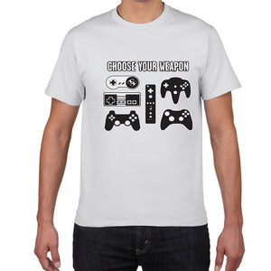 Unisex "Choose Your Weapon" Gamer Novelty Video Games Tshirt