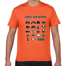 Load image into Gallery viewer, Unisex &quot;Choose Your Weapon&quot; Gamer Novelty Video Games Tshirt