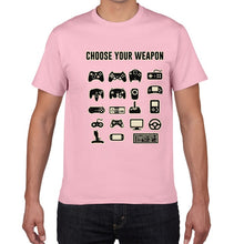 Load image into Gallery viewer, Unisex &quot;Choose Your Weapon&quot; Gamer Novelty Video Games Tshirt