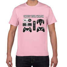 Load image into Gallery viewer, Unisex &quot;Choose Your Weapon&quot; Gamer Novelty Video Games Tshirt