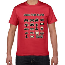 Load image into Gallery viewer, Unisex &quot;Choose Your Weapon&quot; Gamer Novelty Video Games Tshirt