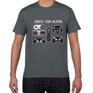 Unisex "Choose Your Weapon" Gamer Novelty Video Games Tshirt