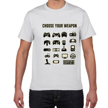 Load image into Gallery viewer, Unisex &quot;Choose Your Weapon&quot; Gamer Novelty Video Games Tshirt