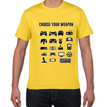 Load image into Gallery viewer, Unisex &quot;Choose Your Weapon&quot; Gamer Novelty Video Games Tshirt