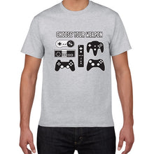 Load image into Gallery viewer, Unisex &quot;Choose Your Weapon&quot; Gamer Novelty Video Games Tshirt