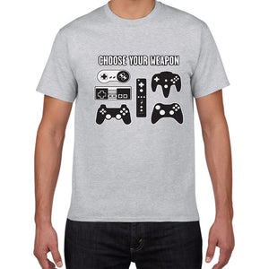 Unisex "Choose Your Weapon" Gamer Novelty Video Games Tshirt