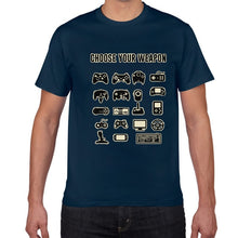 Load image into Gallery viewer, Unisex &quot;Choose Your Weapon&quot; Gamer Novelty Video Games Tshirt