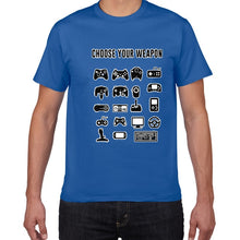 Load image into Gallery viewer, Unisex &quot;Choose Your Weapon&quot; Gamer Novelty Video Games Tshirt