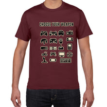 Load image into Gallery viewer, Unisex &quot;Choose Your Weapon&quot; Gamer Novelty Video Games Tshirt