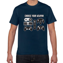 Load image into Gallery viewer, Unisex &quot;Choose Your Weapon&quot; Gamer Novelty Video Games Tshirt