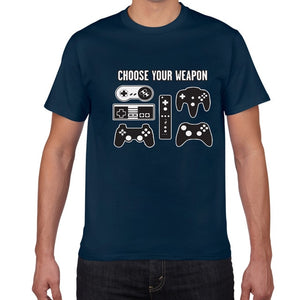 Unisex "Choose Your Weapon" Gamer Novelty Video Games Tshirt