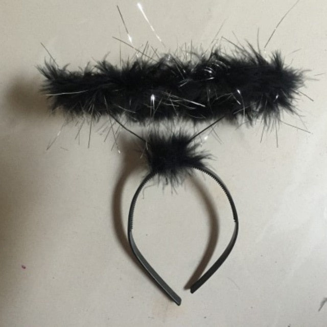 Soft Feather Angel Fairy Halo Headband