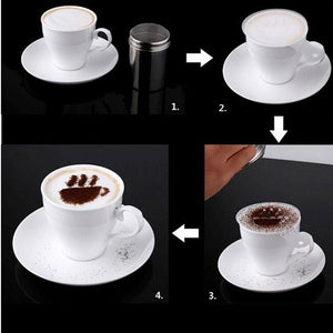 16pcs/set Of Coffee - Cake Decorations Plastic Mold Template