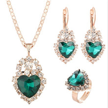 Load image into Gallery viewer, Jewelry Sets-Various shapes-Choice of color Zirconia Stone-Gold tone Metal