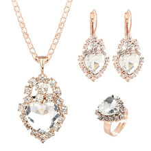 Load image into Gallery viewer, Jewelry Sets-Various shapes-Choice of color Zirconia Stone-Gold tone Metal