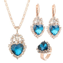 Load image into Gallery viewer, Jewelry Sets-Various shapes-Choice of color Zirconia Stone-Gold tone Metal