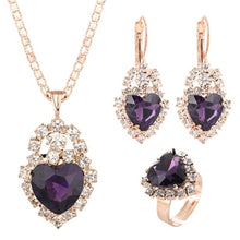 Load image into Gallery viewer, Jewelry Sets-Various shapes-Choice of color Zirconia Stone-Gold tone Metal