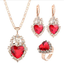 Load image into Gallery viewer, Jewelry Sets-Various shapes-Choice of color Zirconia Stone-Gold tone Metal