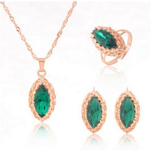 Load image into Gallery viewer, Jewelry Sets-Various shapes-Choice of color Zirconia Stone-Gold tone Metal