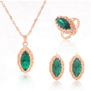 Jewelry Sets-Various shapes-Choice of color Zirconia Stone-Gold tone Metal