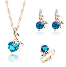 Load image into Gallery viewer, Jewelry Sets-Various shapes-Choice of color Zirconia Stone-Gold tone Metal