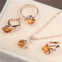 Load image into Gallery viewer, Jewelry Sets-Various shapes-Choice of color Zirconia Stone-Gold tone Metal