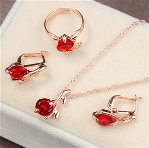 Jewelry Sets-Various shapes-Choice of color Zirconia Stone-Gold tone Metal