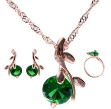 Load image into Gallery viewer, Jewelry Sets-Various shapes-Choice of color Zirconia Stone-Gold tone Metal