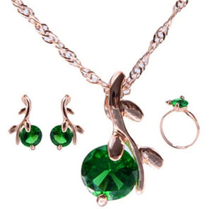 Jewelry Sets-Various shapes-Choice of color Zirconia Stone-Gold tone Metal