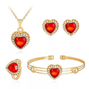 Jewelry Sets-Various shapes-Choice of color Zirconia Stone-Gold tone Metal