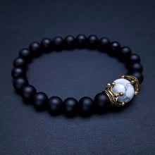 Load image into Gallery viewer, Luxury Antique Crown High Quality Tiger Eye Stone Bead Bracelet