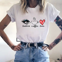 Load image into Gallery viewer, Harajuku Female T-shirts with Cute Sayings and Graphics