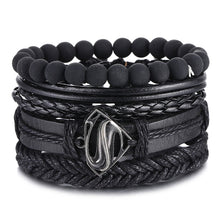 Load image into Gallery viewer, Metal and Leather Bracelet &amp; Bangles Multilayer Wide Wrap Jewelry