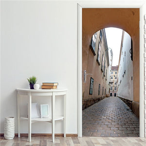 Creative 3D Door Self Ahesive Stickers -Easy Inexpensive Room Renovations