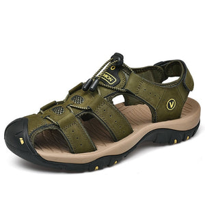 Classic Men's  Summer Soft  Genuine Leather Sandals