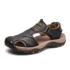 Classic Men's  Summer Soft  Genuine Leather Sandals