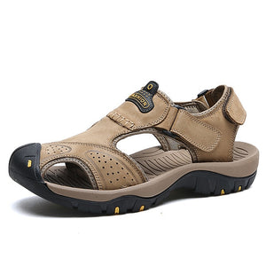 Classic Men's  Summer Soft  Genuine Leather Sandals