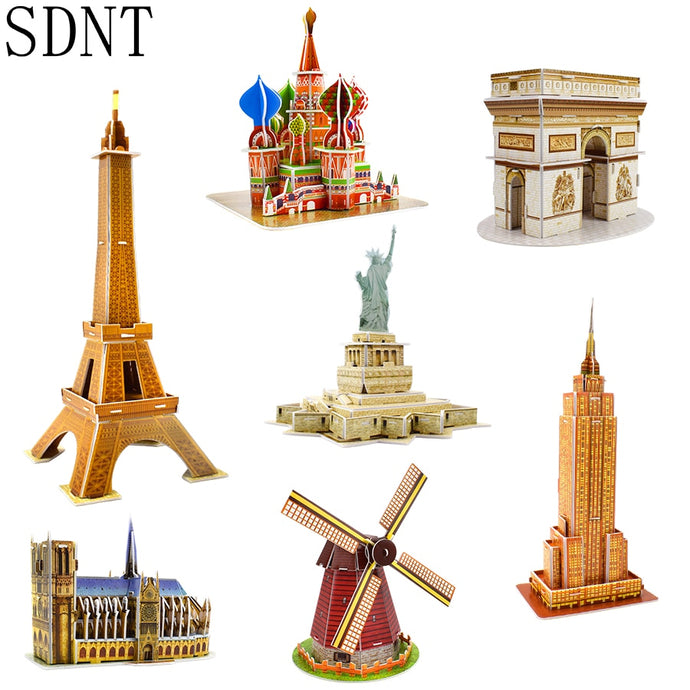 3D Famous Iconic Carboard Building Model Jigsaw Puzzles