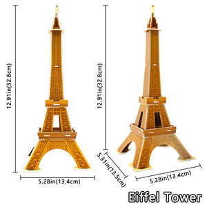 3D Famous Iconic Carboard Building Model Jigsaw Puzzles