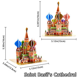 3D Famous Iconic Carboard Building Model Jigsaw Puzzles