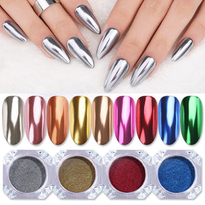 1 Box Mirror Nail Powder Glitter Dust Metallic Color